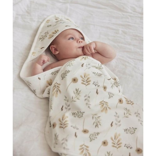 Jollein ręcznik z kapturkiem dla niemowlaka 75x75 cm Wild Flowers