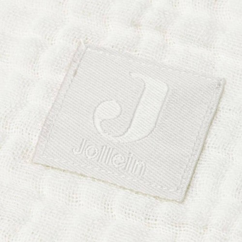 Kocyk otulacz muślinowy 100x75 Fringe Ivory Jollein