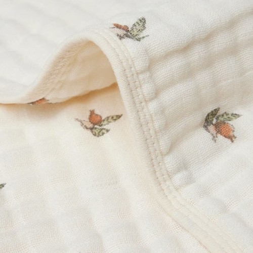 Kocyk muślinowy 100x75 Dzikie Róże Rosehip Jollein