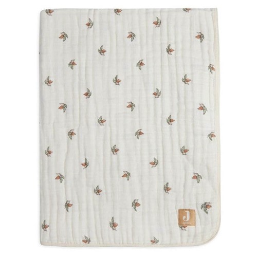 Kocyk Jollein muślinowy 100x75 Dzikie Róże Rosehip