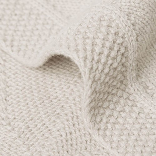 Kocyk tkany dla dziecka Shell Knit Gots Nougat Jollien