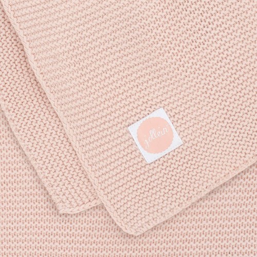 Jollien Kocyk tkany Basic Knit Pale Pink Jollein
