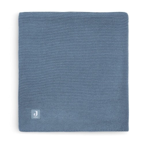 Kocyk dla dziecka tkany Basic Knit Jeans Blue Jollein