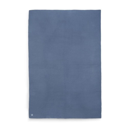 Kocyk dla dziecka tkany Basic Knit Jeans Blue Jollein