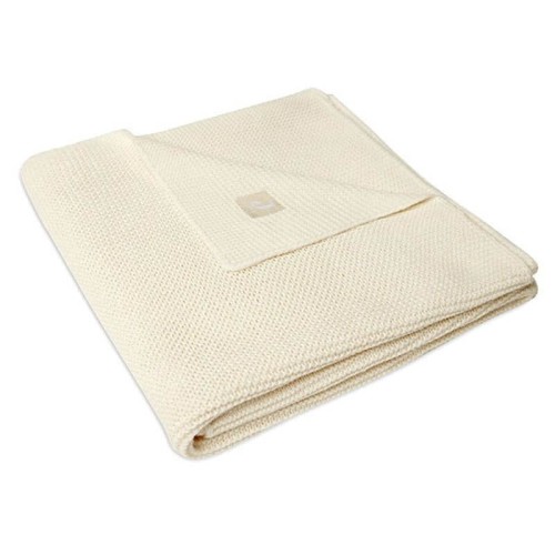 Kocyk dla dziecka tkany Basic Knit Ivory Jollein