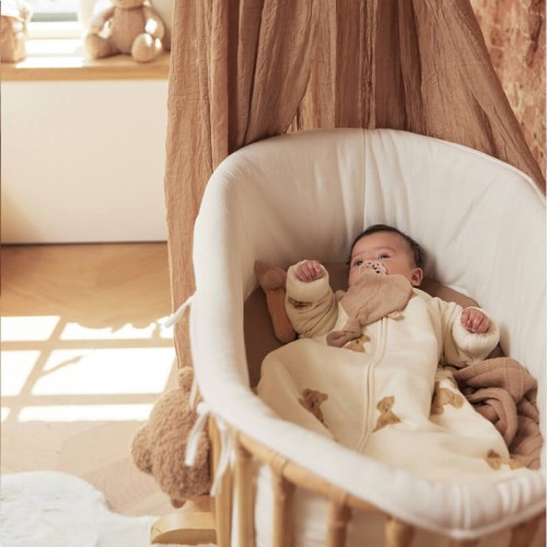 Jollein śpiworek niemowlęcy do spania całoroczny z odpinanymi rękawami TEDDY BEAR 70 cm