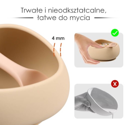 Miseczka z przyssawką i łyżeczka Light Blue Mombella