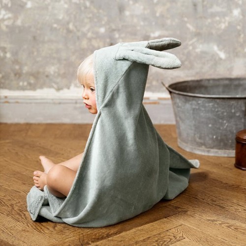 Ręcznik dla niemowląt Mineral Green Bunny Elodie Details