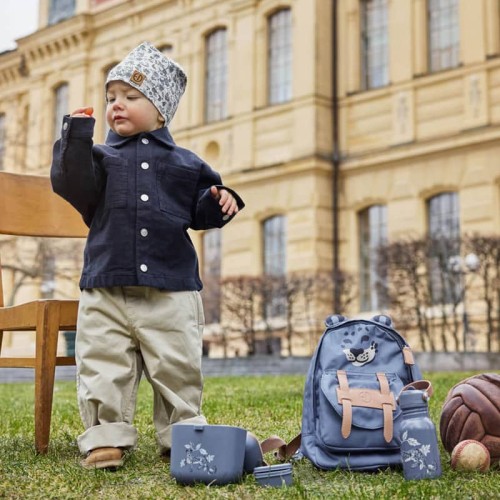 Zestaw dla chłopca Plecak MINI Garden Leo + Butelka 350 ml + Lunchbox Elodie Details