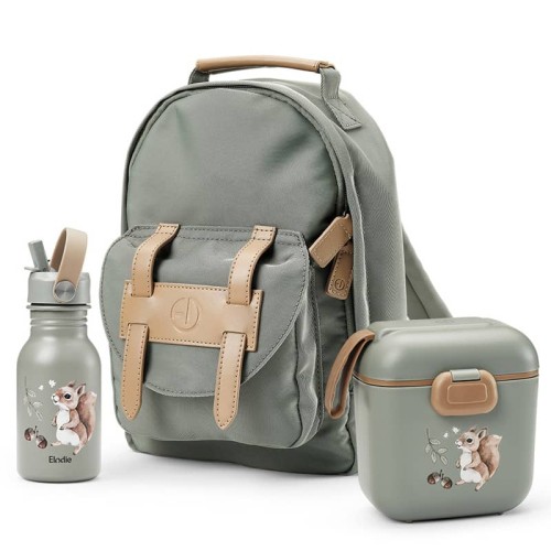 Plecak MINI Hazy Jade + Butelka 350 ml + Lunchbox Elodie Details