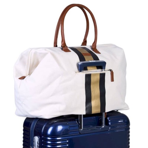 Torba Mommy Bag paski czarno złote Childhome