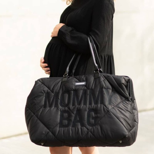 Childhome Torba Mommy Bag Pikowana Czarna