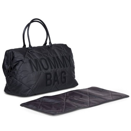 Torba Mommy Bag pikowana czarna Childhome
