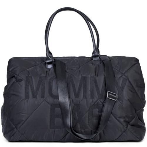 Torba Mommy Bag pikowana czarna Childhome