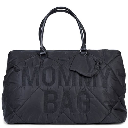 Torba Mommy Bag pikowana czarna Childhome