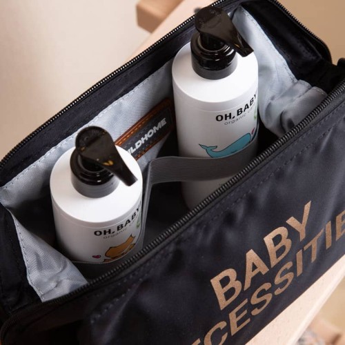 Kosmetyczka Baby Necessities czarno złota Childhome