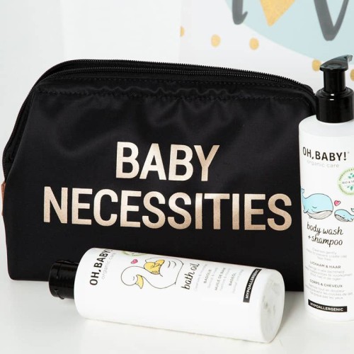 Kosmetyczka Baby Necessities czarno złota Childhome