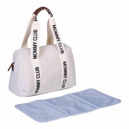 Childhome Torba do wózka Mommy Club Signature Teddy White