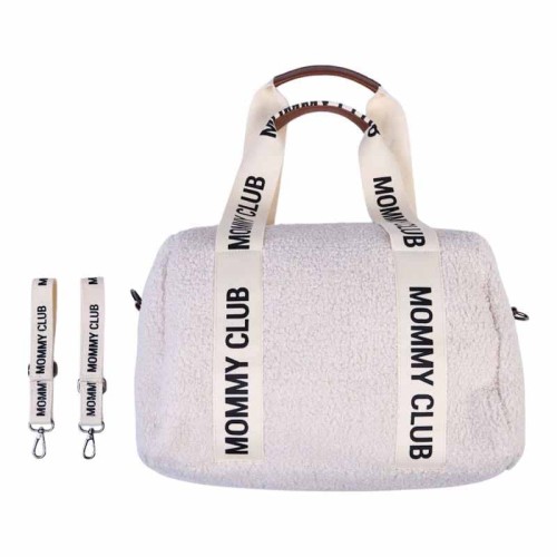 Childhome Torba do wózka Mommy Club Signature Teddy White