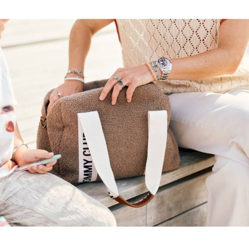 Childhome Torba do wózka Mommy Club Signature Teddy Soft brown