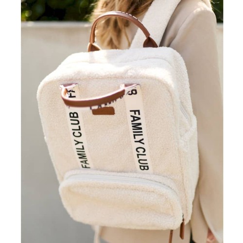 Childhome Plecak Family Club Signature Teddy Off white
