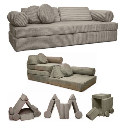 Sofa modułowa do zabawy Montessori beżowa Kotey