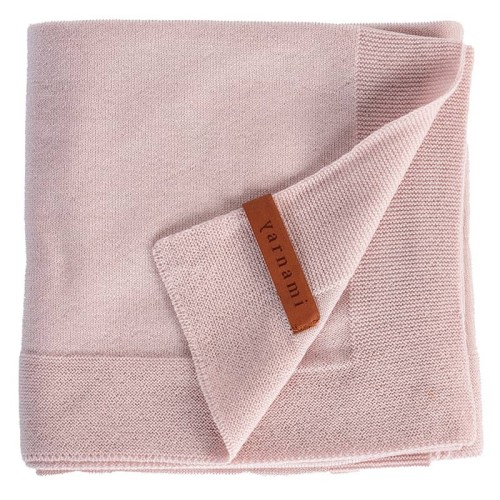 Kocyk merino amori amori Cozy 85x85 delikatny róż