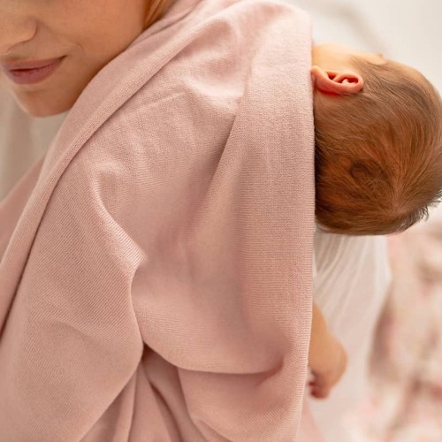 Kocyk merino amori amori Cozy 85x85 delikatny róż