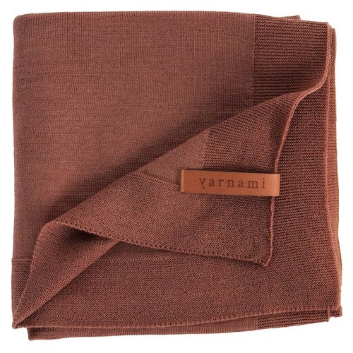 Kocyk merino amori amori Cozy 85x85 terrakota