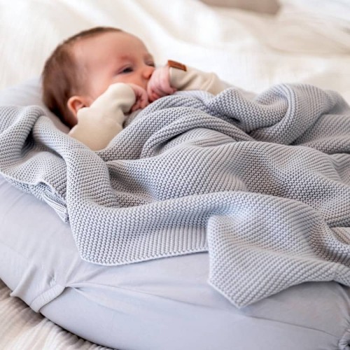 Kocyk bambusowy PUUKI Faro 85x85 jasny szary