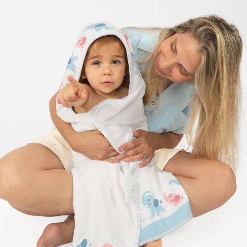 Zestaw kąpielowy prysznic słonik różowy yookidoo