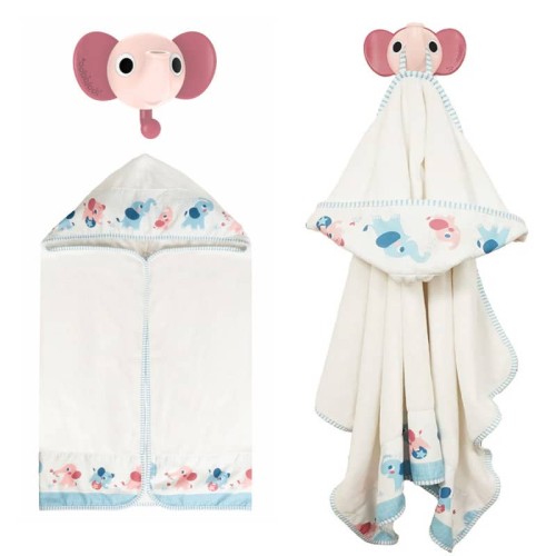 Zestaw kąpielowy prysznic słonik różowy yookidoo