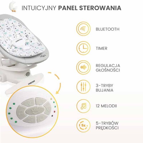 Bujaczek elektryczny NOCO 2w1 z melodiami i obrotowym siedziskiem