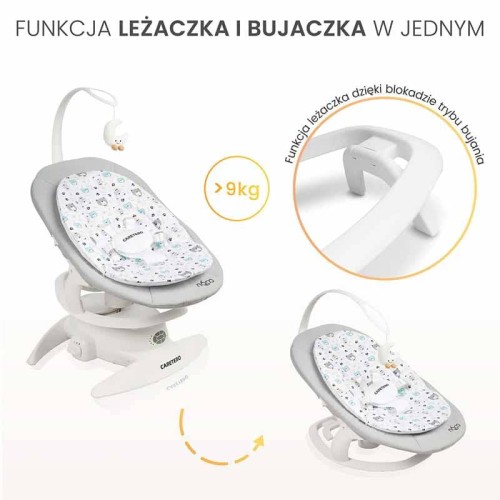 Bujaczek elektryczny NOCO 2w1 z melodiami i obrotowym siedziskiem