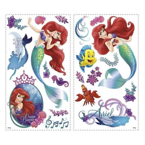 Naklejka syrenka Ariel i przyjaciele Disney RoomMates