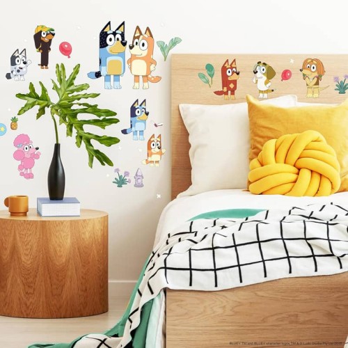 Naklejki Bluey rodzina i przyjaciele RoomMates