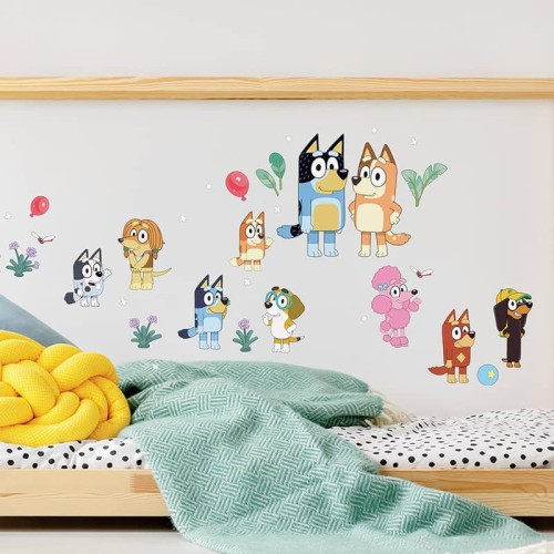 Naklejki Bluey rodzina i przyjaciele RoomMates