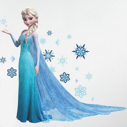 Naklejki kraina lodu Elsa brokat RoomMates