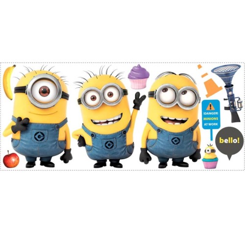 Naklejka Minionki Jak ukraść księżyc RoomMates