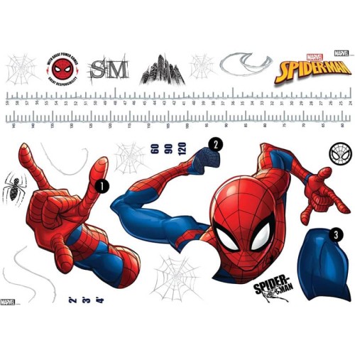 Miarka wzrostu XXL Spider-man RoomMates