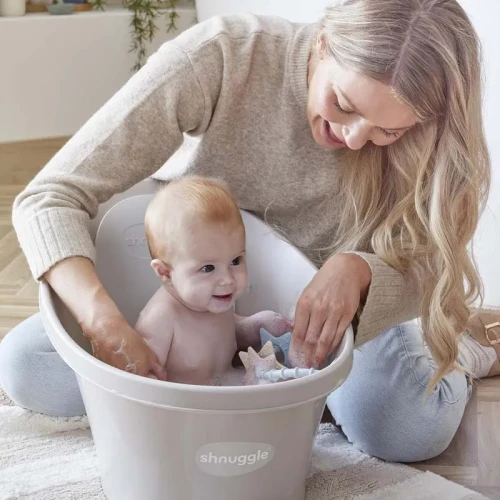 Wanienka dla niemowlaka z odpływem Baby taupe Shnuggle