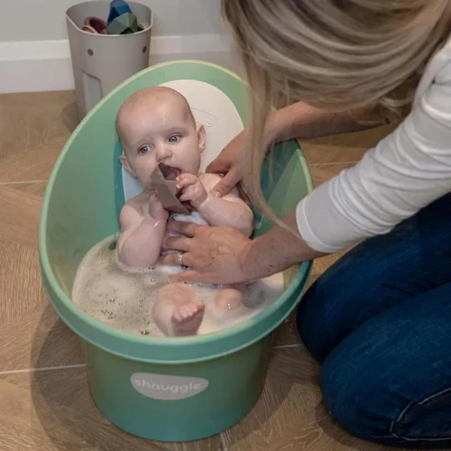 Wanienka dla niemowlaka z odpływem Baby eucalyptus Shnuggle