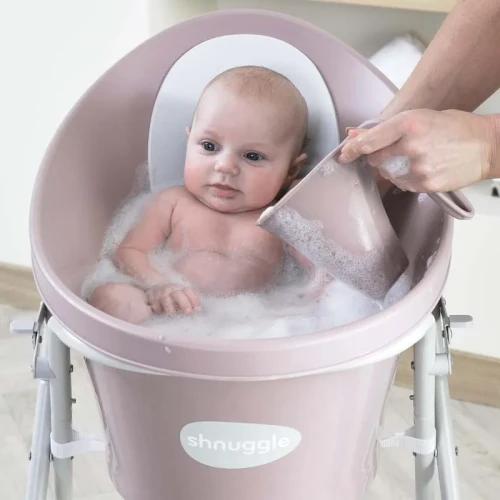 Wanienka dla niemowlaka z odpływem Baby blossom pink Shnuggle