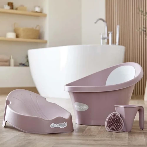 Wanienka dla niemowlaka z odpływem Baby blossom pink Shnuggle