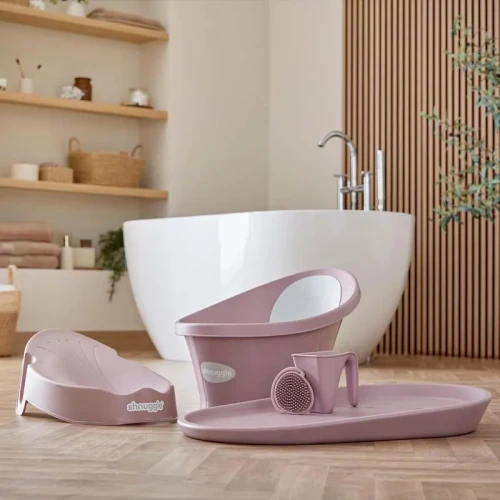 Wanienka dla niemowlaka z odpływem Baby blossom pink Shnuggle