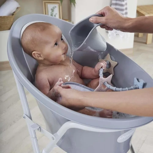 Wanienka dla niemowlaka z odpływem Baby pebble grey Shnuggle