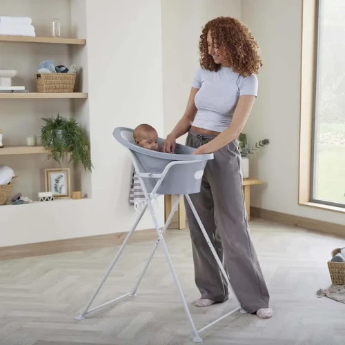 Wanienka dla niemowlaka z odpływem Baby pebble grey Shnuggle