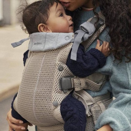 BABYBJORN - nosidełko Harmony 3D Mesh, Szary Beż