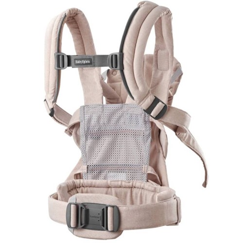BABYBJORN - nosidełko Harmony, Woven Jasny róż melanż