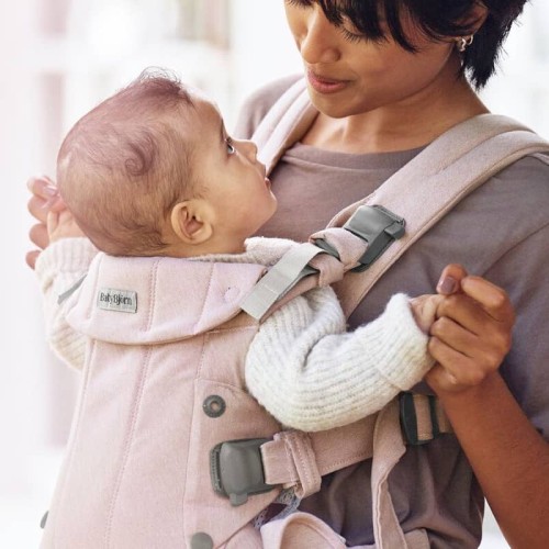 BABYBJORN - nosidełko Harmony, Woven Jasny róż melanż